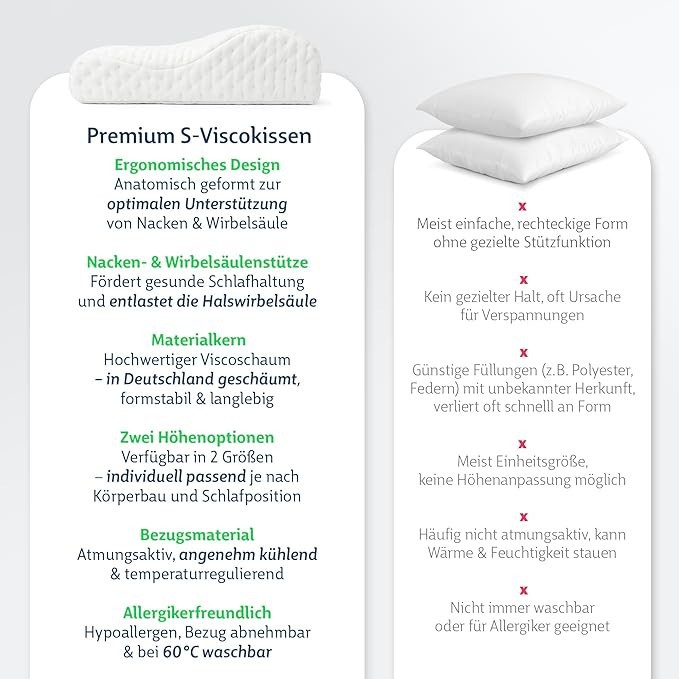 Ergonomic Wave Neck Visco Pillow high quality